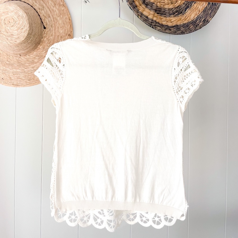 BCBG Knit Crochet Top - Picture 4 of 4